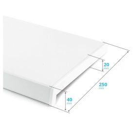 Műanyag párkány 25 cm