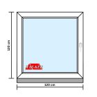 90X90 Műanyag Bukó-Nyíló Ablak