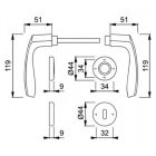 HOPPE MILANO F1 rozettás kilincs garnitúra