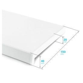 Műanyag párkány 15 cm