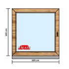 120X120 Fa Bukó-Nyíló Ablak