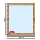 120X150 Fa Bukó-Nyíló Ablak