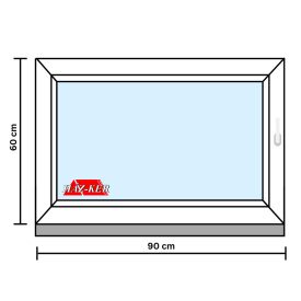 90X60 Műanyag Bukó Ablak