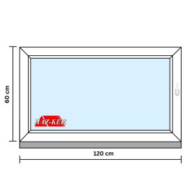 120X60 Műanyag Bukó Ablak