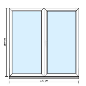 120X150 Műanyag Nyíló Bukó-Nyíló Ablak
