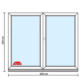 150X120 Műanyag Nyíló Bukó-Nyíló Ablak