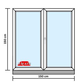 150X150 Műanyag Nyíló Bukó-Nyíló Ablak