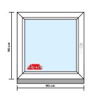 60x60 Műanyag Bukó-Nyíló Ablak